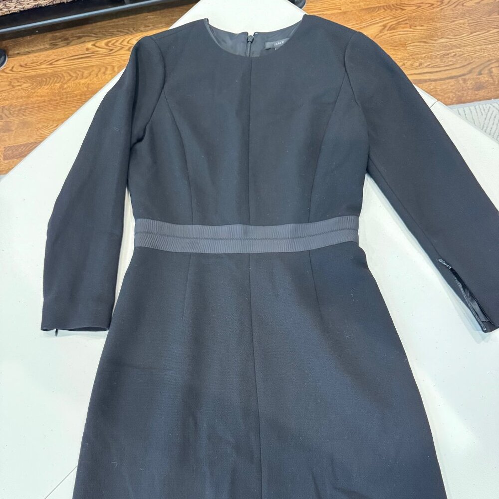 Long Sleeve J Crew Black Dress Size 2